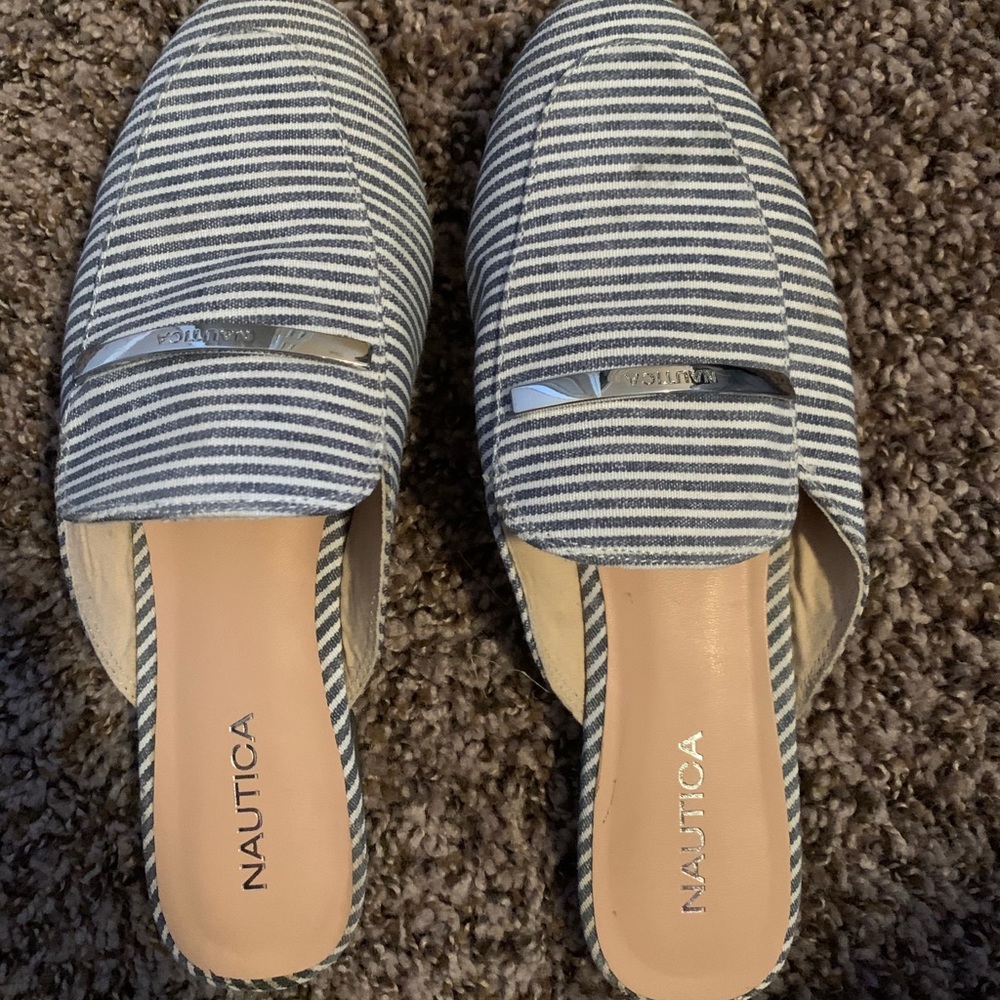 Nautica Pinstripe Mules